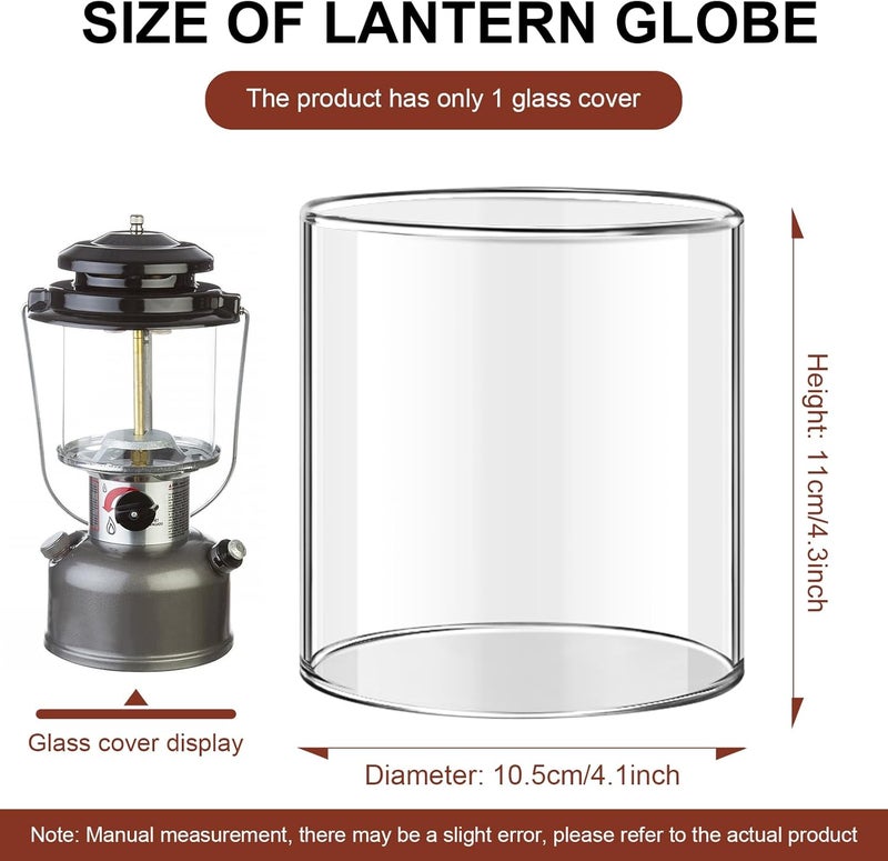 Batator Glass Globe for Dual Fuel Lanterns Replacement - Compatible with Coleman Model 288 Series Propane Lanterns - Crack Resistant Outdoor Lighting Accessories for Camping, Hiking & Emergency Use - Image 2